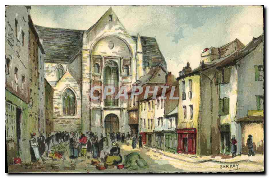 CPA Rennes L Eglise et la Place St Germain