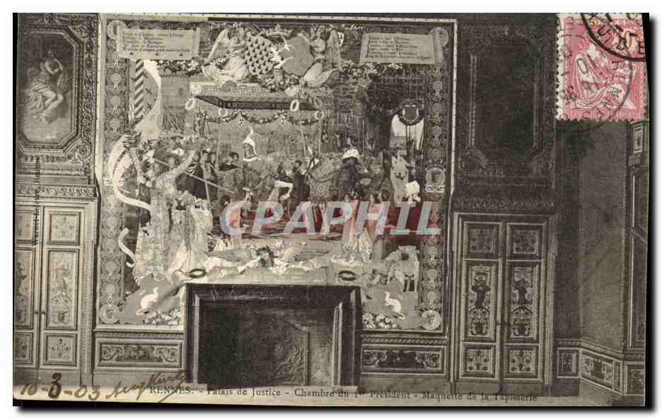 Rennes - Palais de Justice - Chambre du Président - Maquette de la Tapisserie