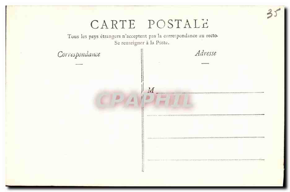 Rennes — Escalera antigua calle Vasselot — W. L. en Rennes, n° 530 — Reverso