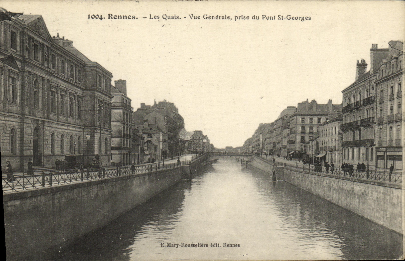 CPA Rennes Les Quais Vue Generale prise du Pont St Georges