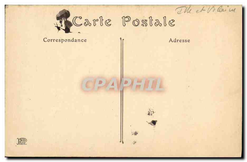 Rennes — La Caserne Colombier — Quartier d'Artillerie — J. Sorel, Edit., Rennes — Rückseite