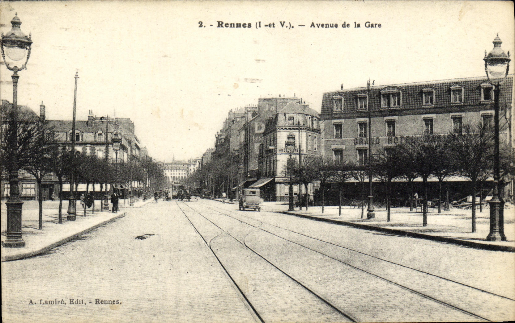 CPA Rennes Avenue de la Gare