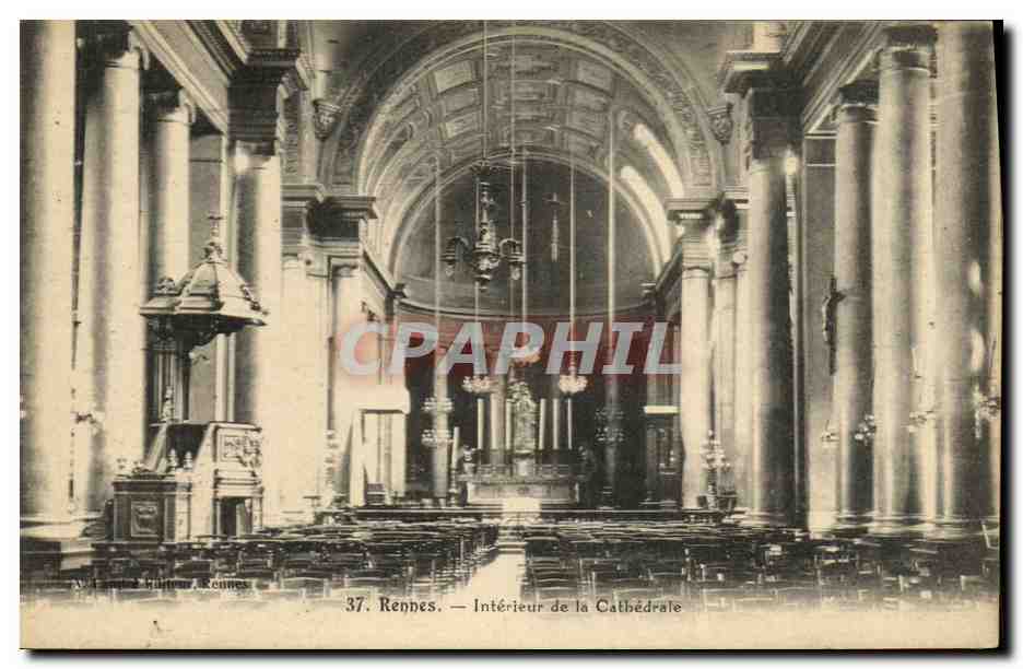 Rennes — Intérieur de la Cathédrale — Éditeur Rennes, n°37