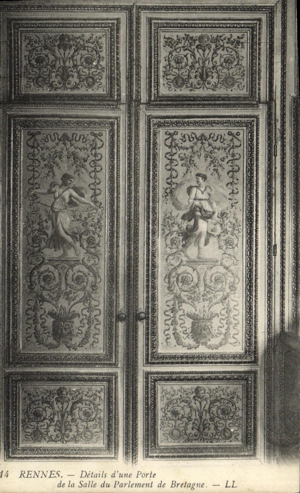 Rennes — Détails d'une Porte de la Salle du Parlement de Bretagne — LL