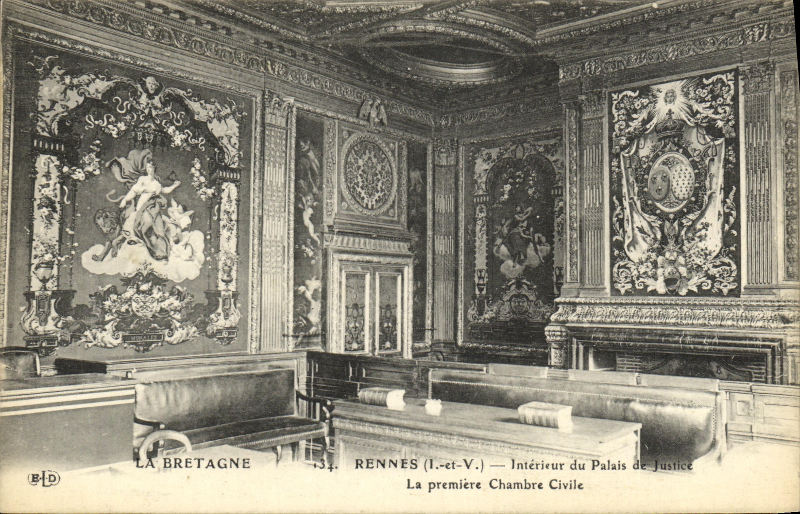 Rennes (Il-et-V.) — Intérieur du Palais de Justice — La première Chambre Civile