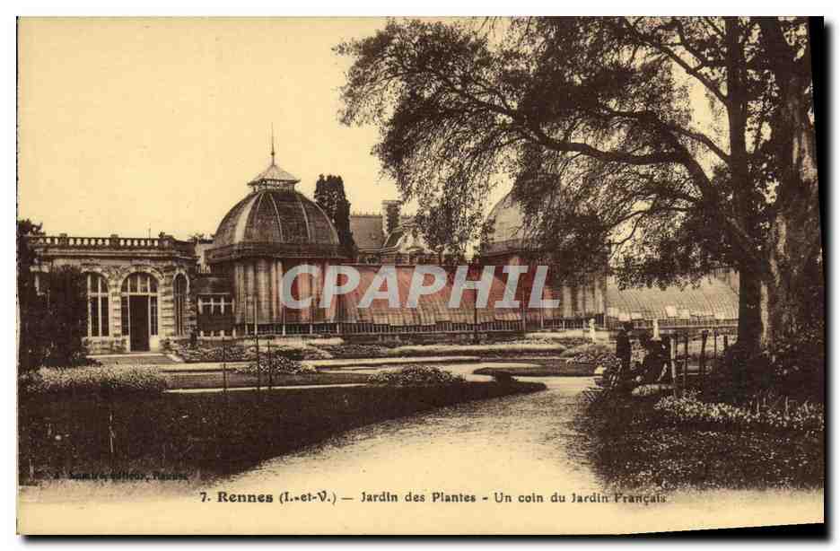 Rennes (Ille-et-Vilaine) — Jardin des Plantes — Un coin du Jardin Français