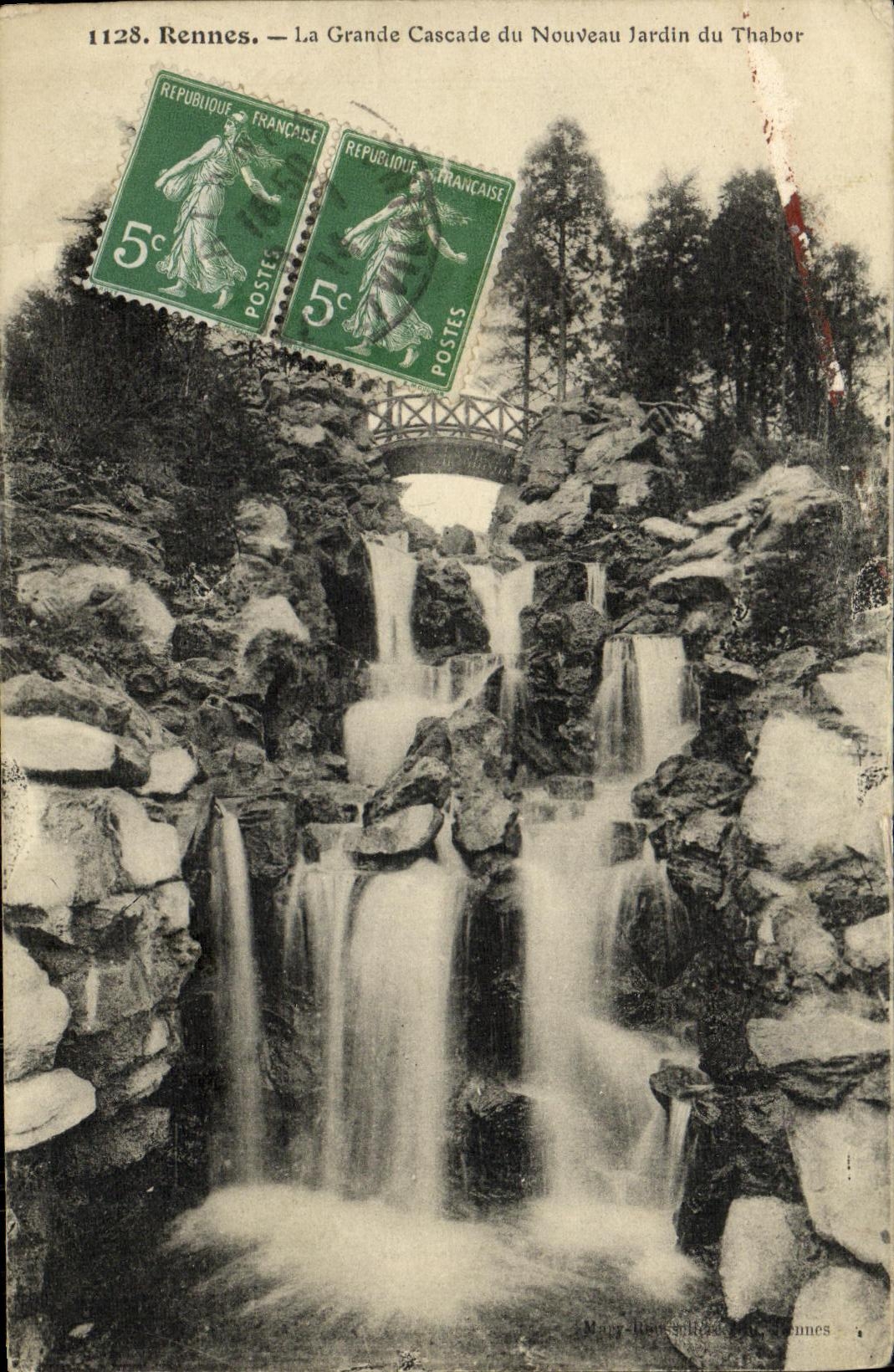 CPA Rennes La Grande Cascade du Nouveau jardin du thabor