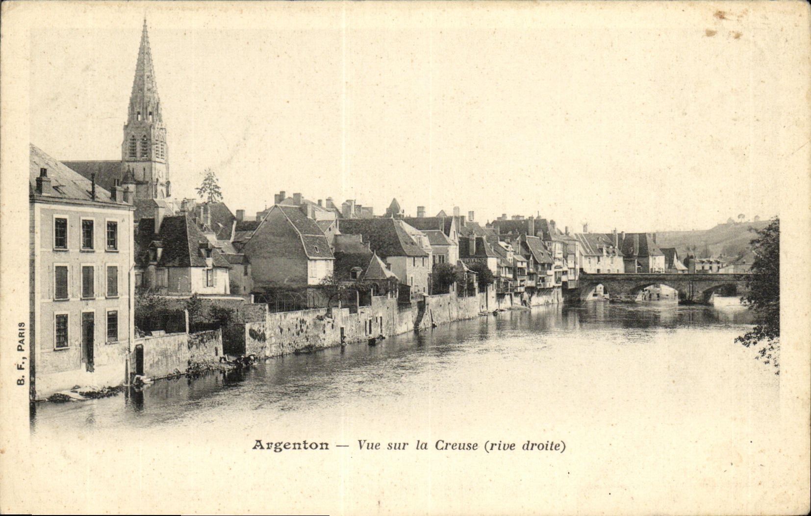 Argenton — Vue sur la Creuse (rive droite) — B.F., Paris