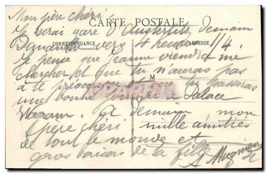 CPA Chateauroux Bas Relief du Monument La Petite Fadette — Rückseite
