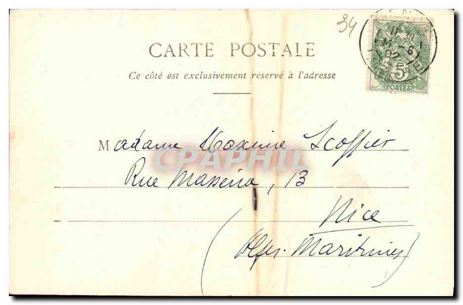 CPA Montpellier le vieux Porte de Mycenes — Rückseite