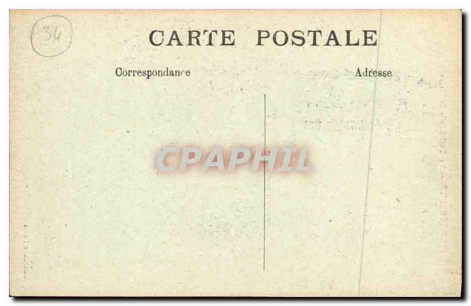 CPA Montpellier La Cathedrale St Pierre — Back