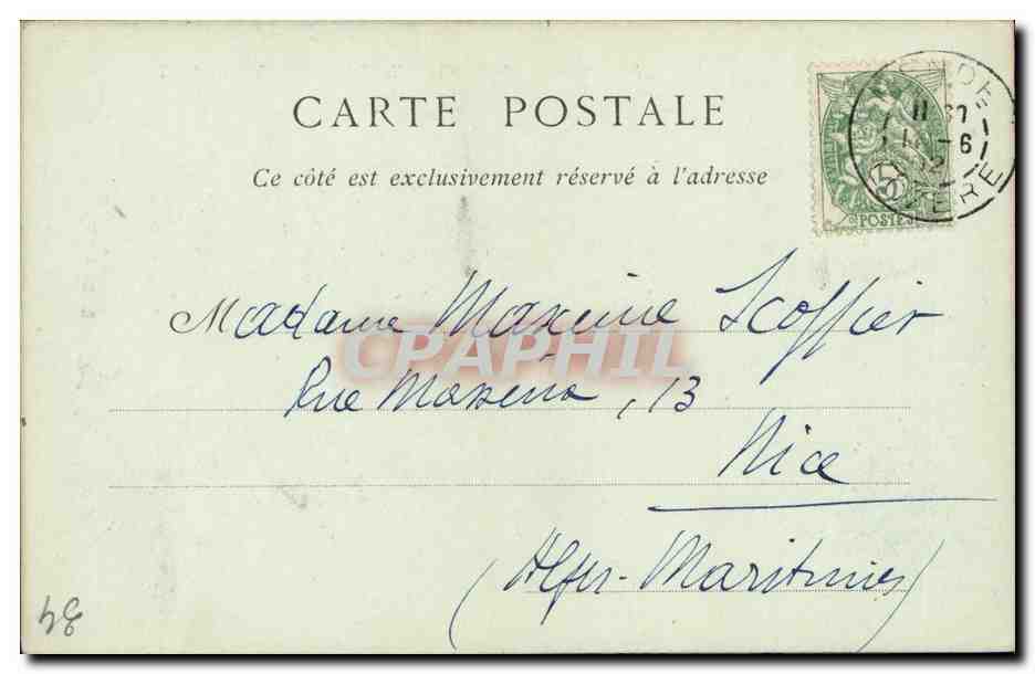 CPA Montpellier Le Vieux La Chaise du Diable — Rückseite