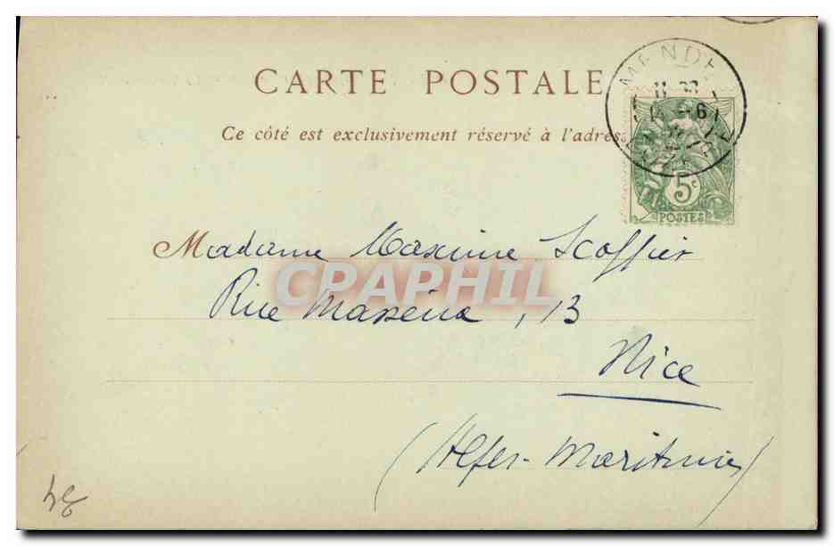 CPA Montpellier Le Vieux Le Grand Sphinx — Rückseite