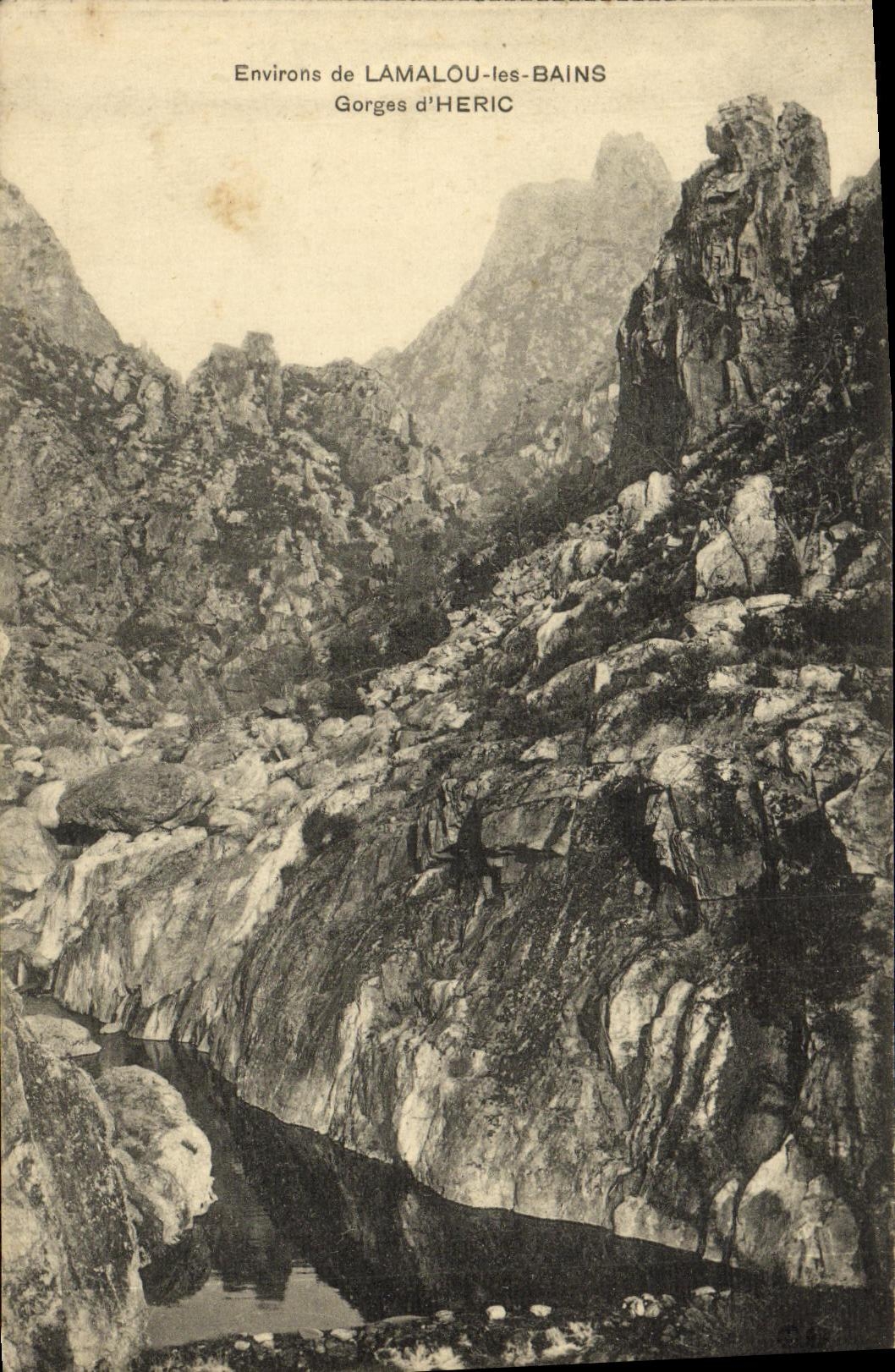 CPA Environs de Lamalou les Bains Gorges d Heric