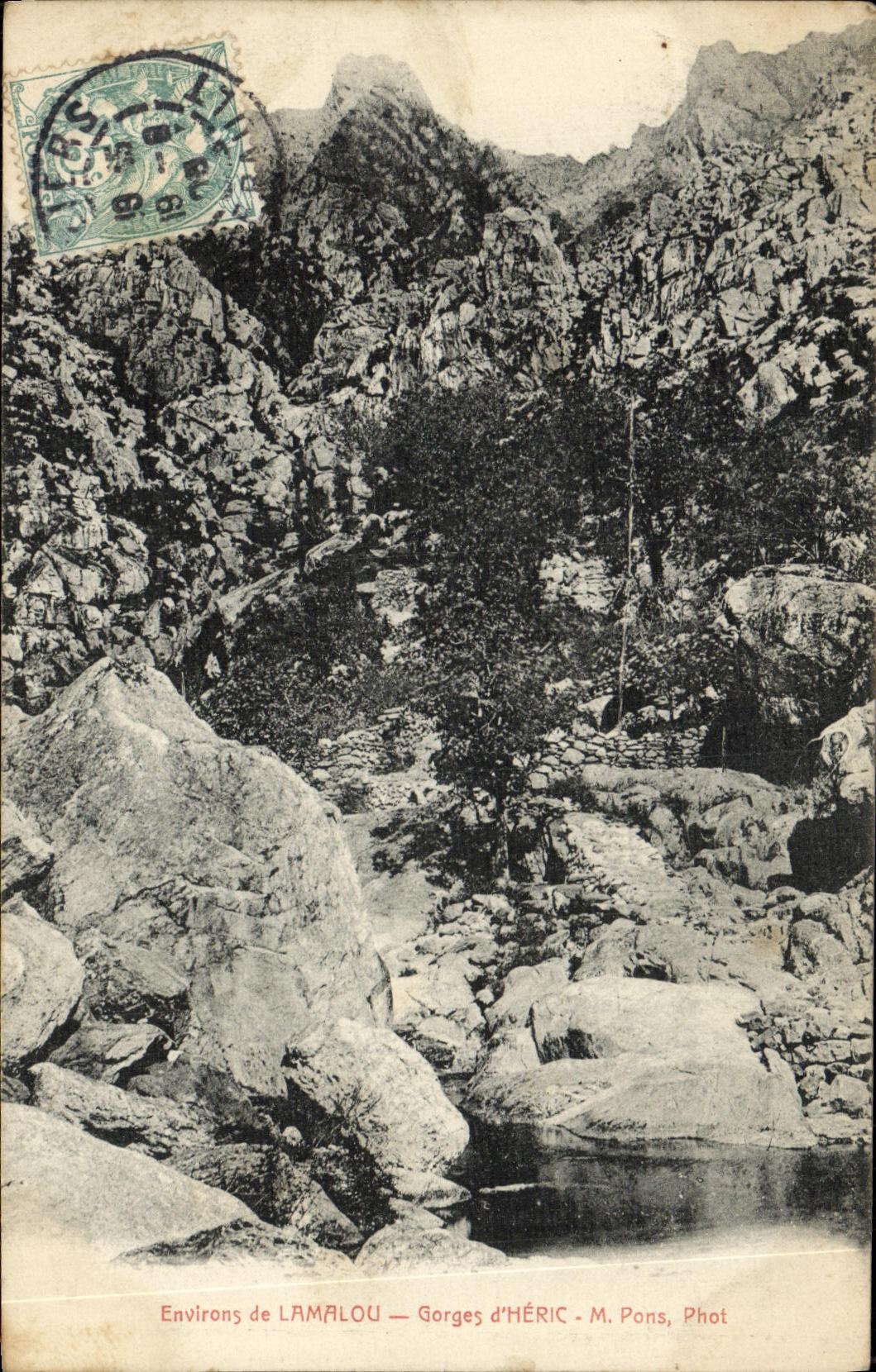 CPA Environs de Lamalou Gorges d Heric 