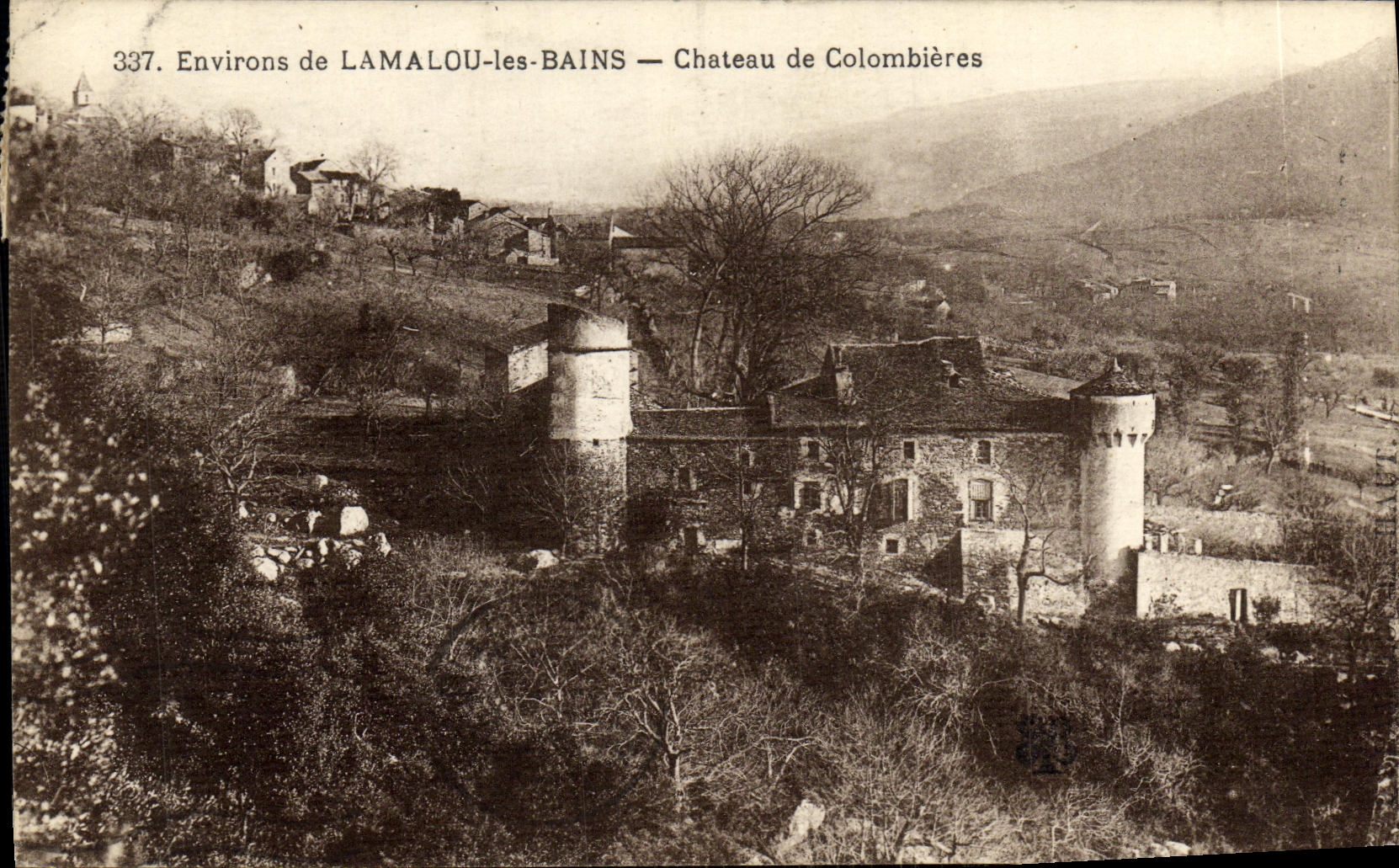 CPA Environs de Lamalou les Bains Chateau de Colombieres