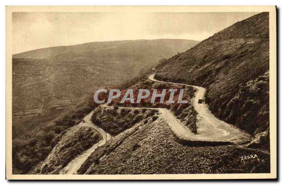 CPA Lamalou les Bains Les Lacets de la route de Saint Gervais Route de la foret des ecrivains anciens combattants