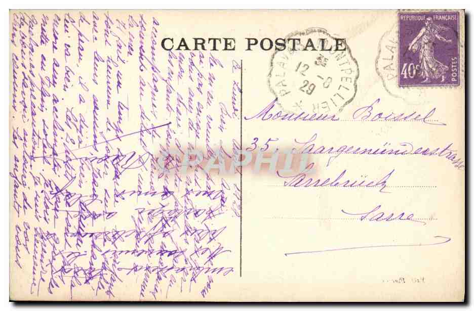 CPA Palavas les Flots La Jetee — Back