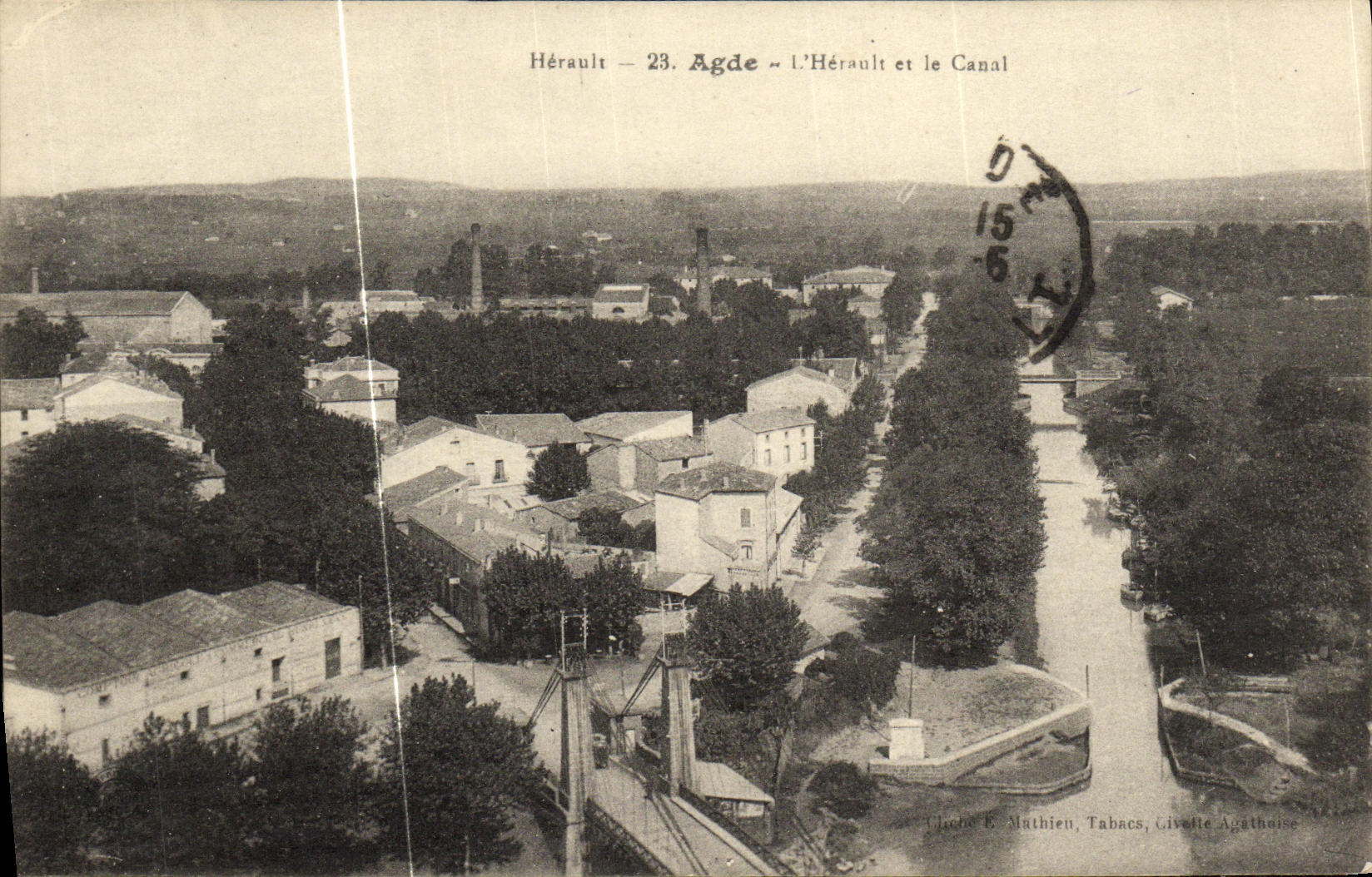 CPA Herault Agde L Herault et le Canal