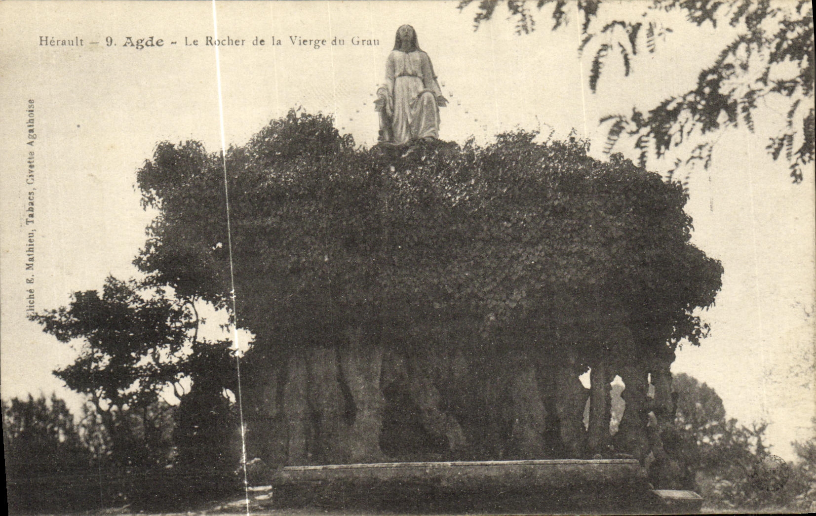 CPA Herault Agde Le Rocher de la Vierge du Grau
