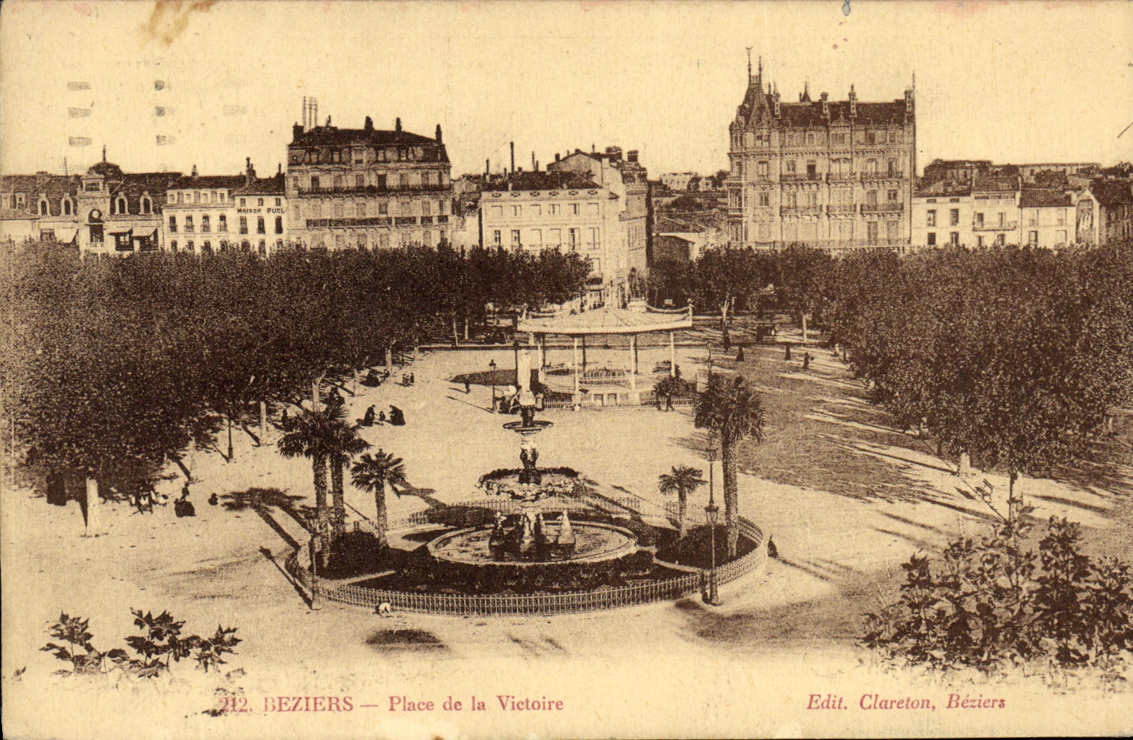 CPA Beziers Place de la Victoire