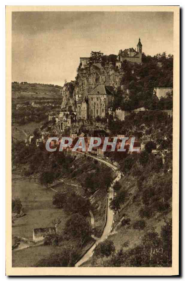 CPA Rocamadour Vue prise de la Route de l Hospitalet