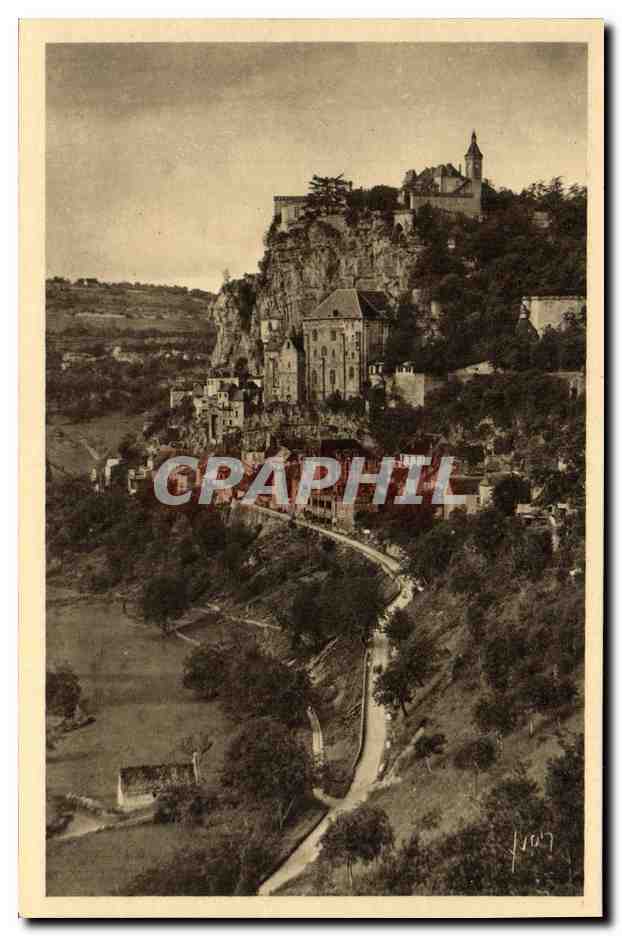 Rocamadour (Lot) — Vue prise de la Route de l'Hospitalet — Les Éditions d'Art Yvon, Paris