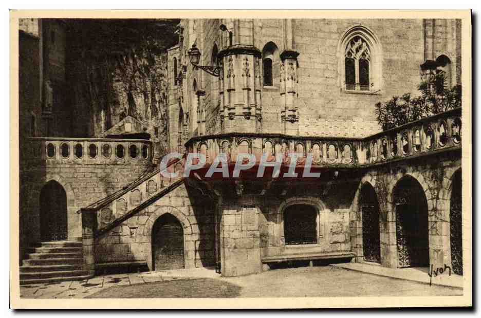 Rocamadour (Lot) — Le Parvis, l'Escalier de la Chapelle Miraculeuse — Éditions d'An VYVON