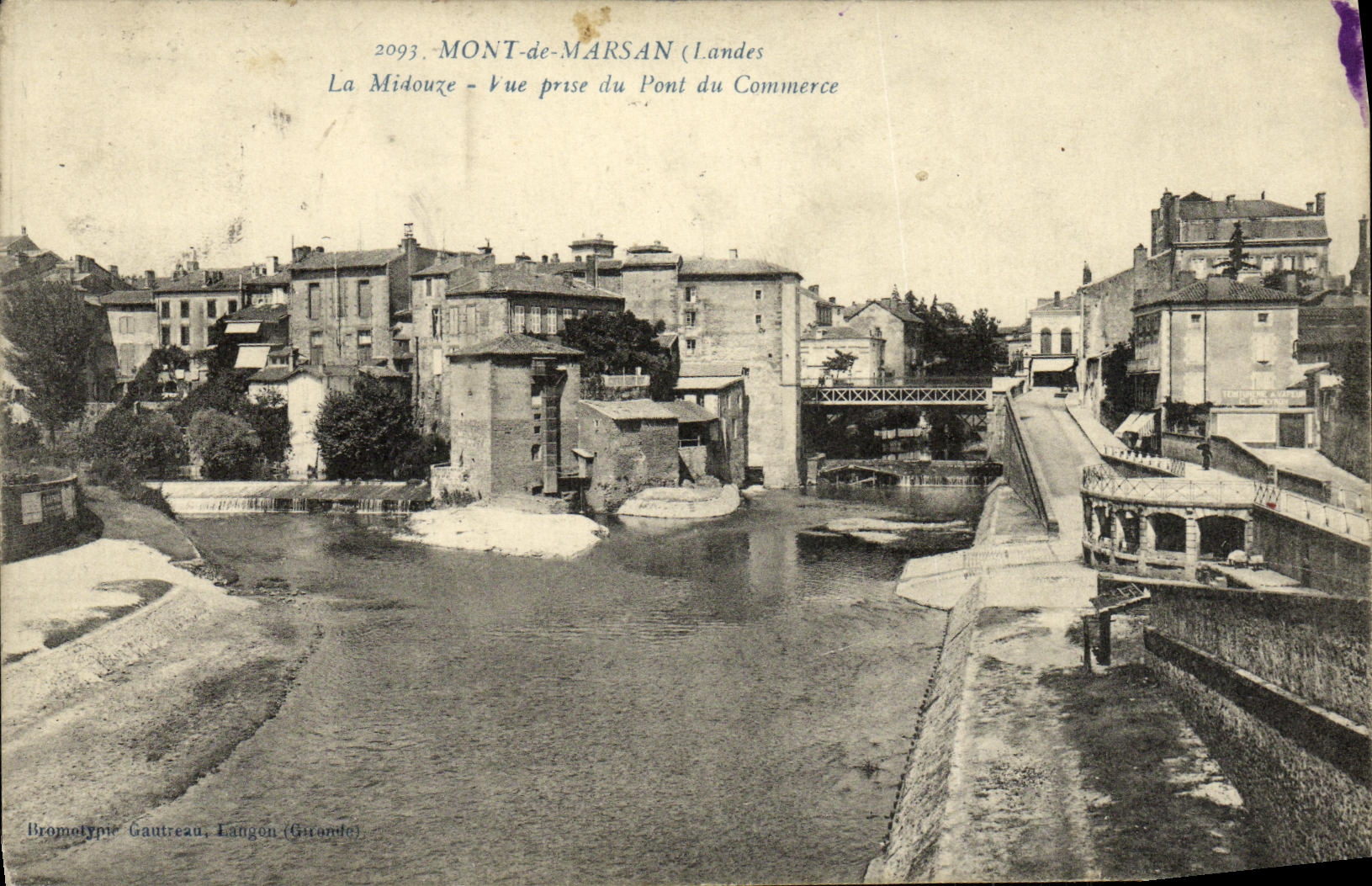 CPA Mont de Marsan La Midouze Vue prise du Pont du Commerce