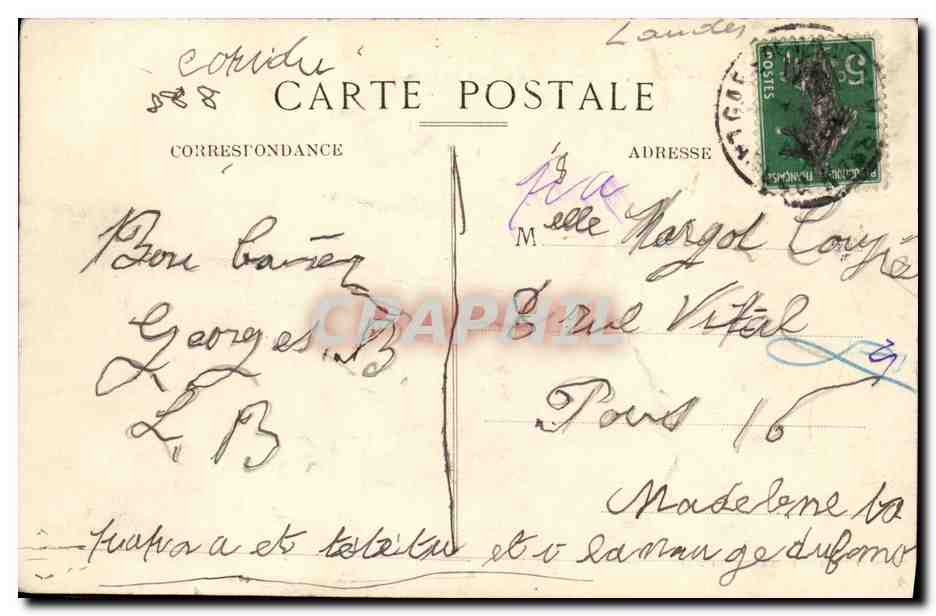 CPA Mont de Marsan La Midouze Vue prise du Pont du Commerce — Rückseite