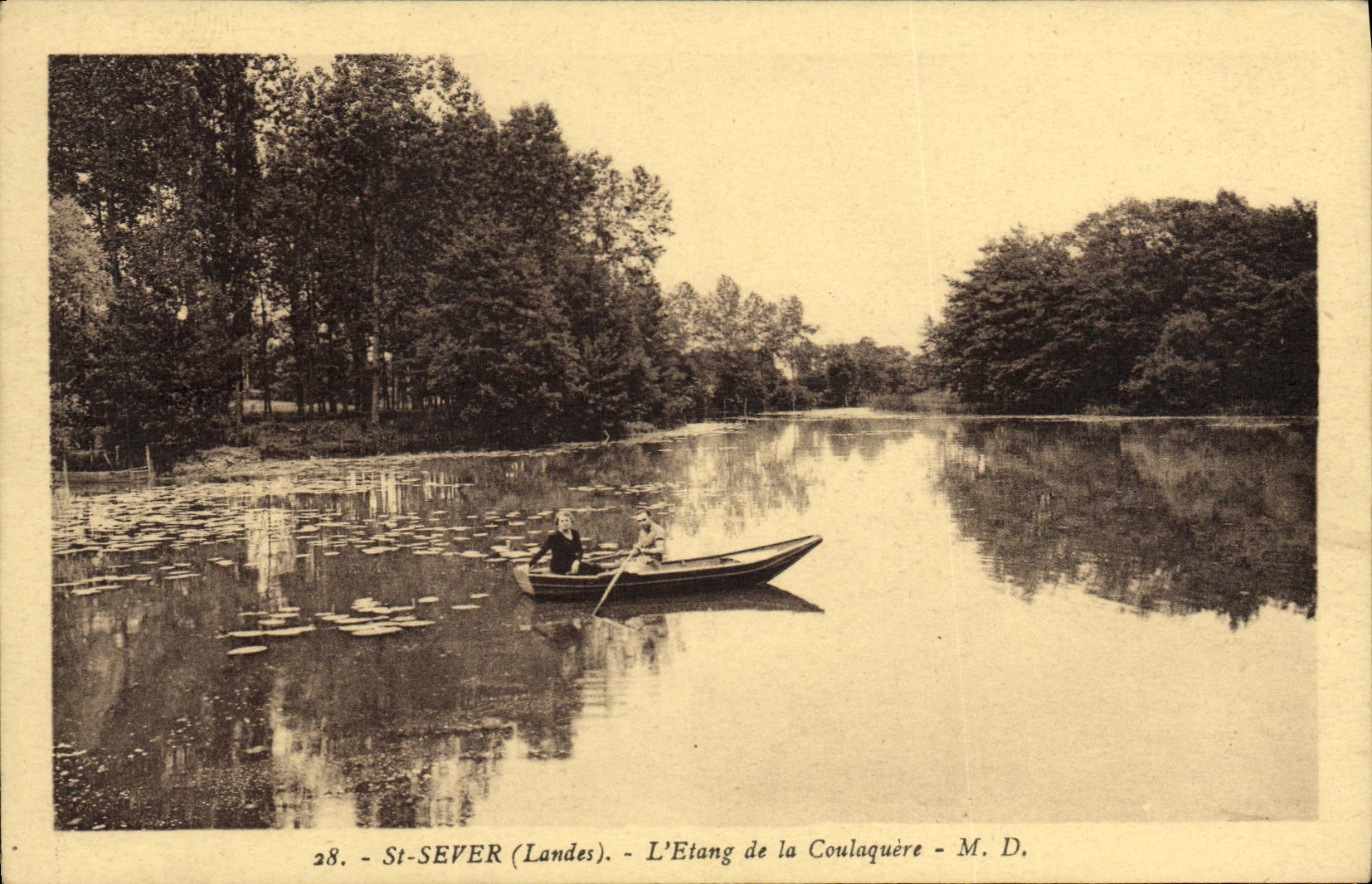 CPA St Sever L Etang de la Coulaquere