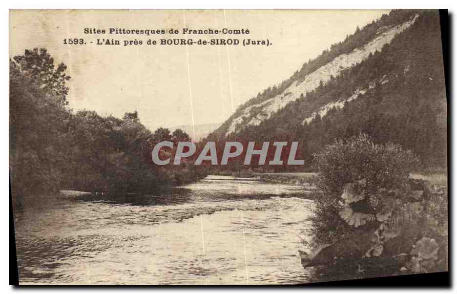 L'Ain près de BOURG-de-SIROD (Jura) — Sites Pittoresques de Franche-Comté — série 1593