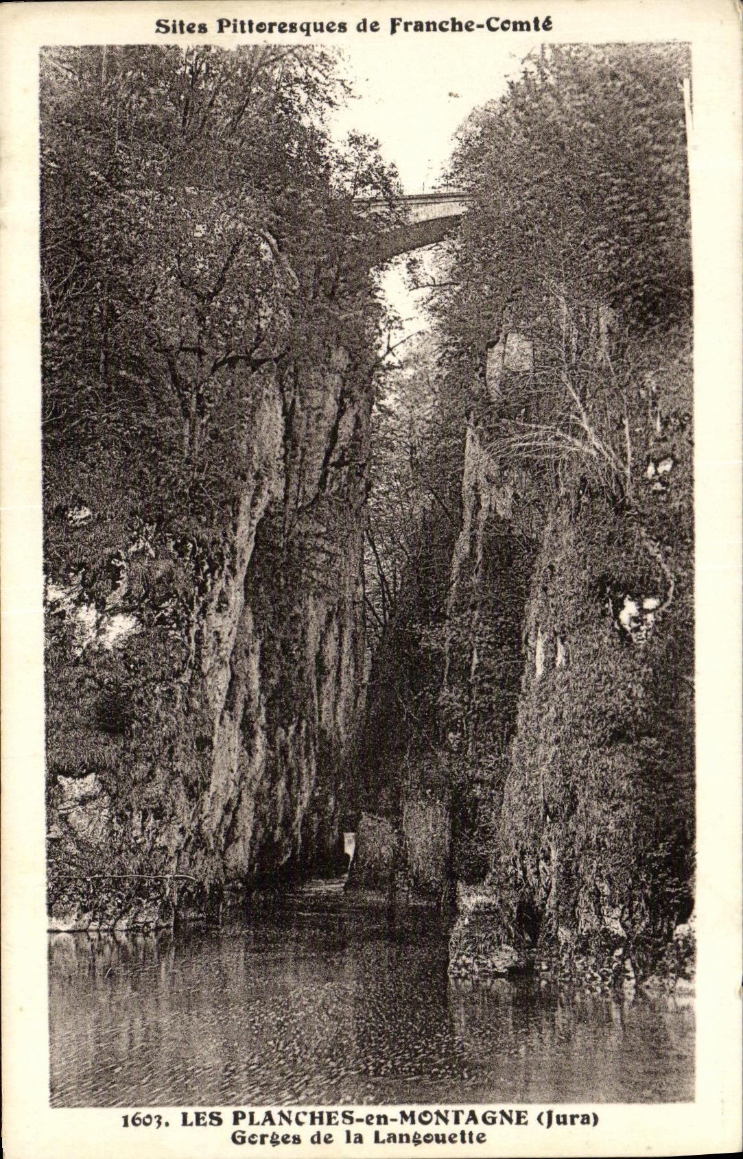 Les Planches-en-Montagne (Jura) — Gorges de la Langeuette — Éditions C. L. E. Beconçon, n° 1603