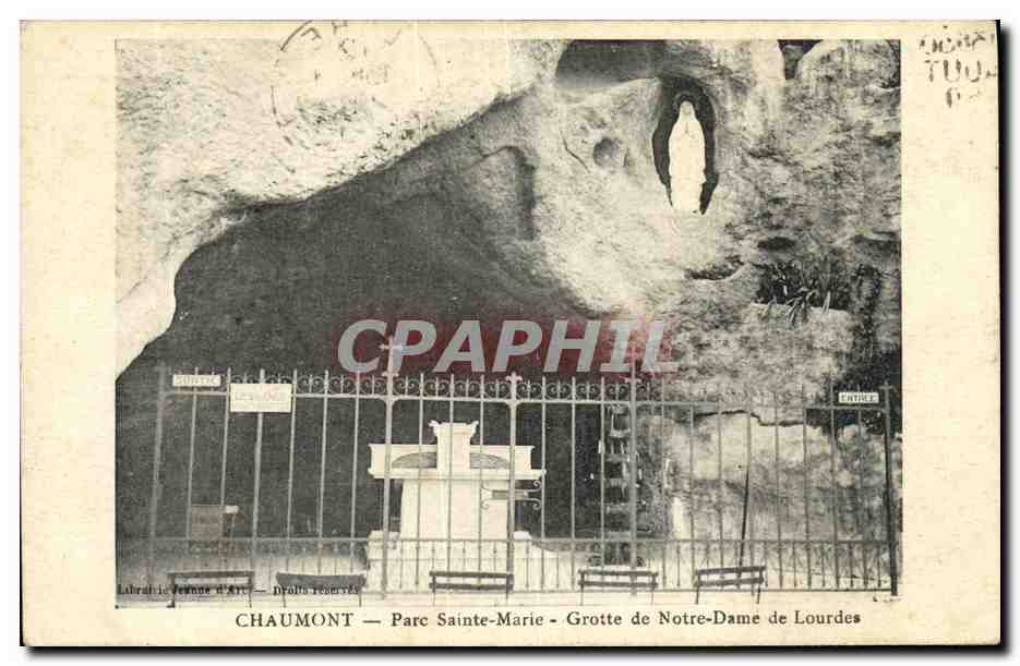 CPA Chaumont Parc Sainte Marie Grotte de Notre Dame de Lourdes