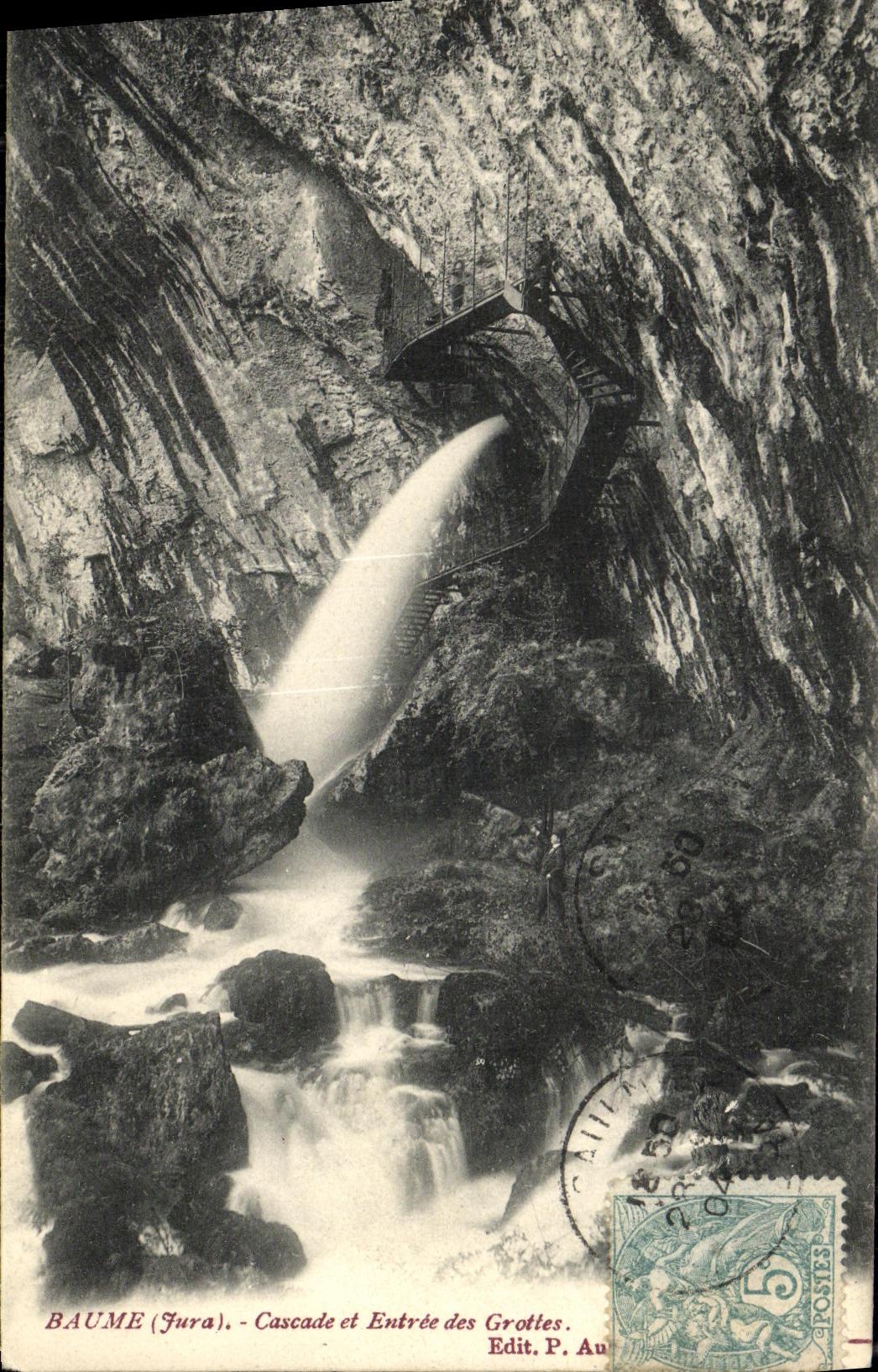 Baume (Jura) - Cascade et Entrée des Grottes — Edit. P. Au
