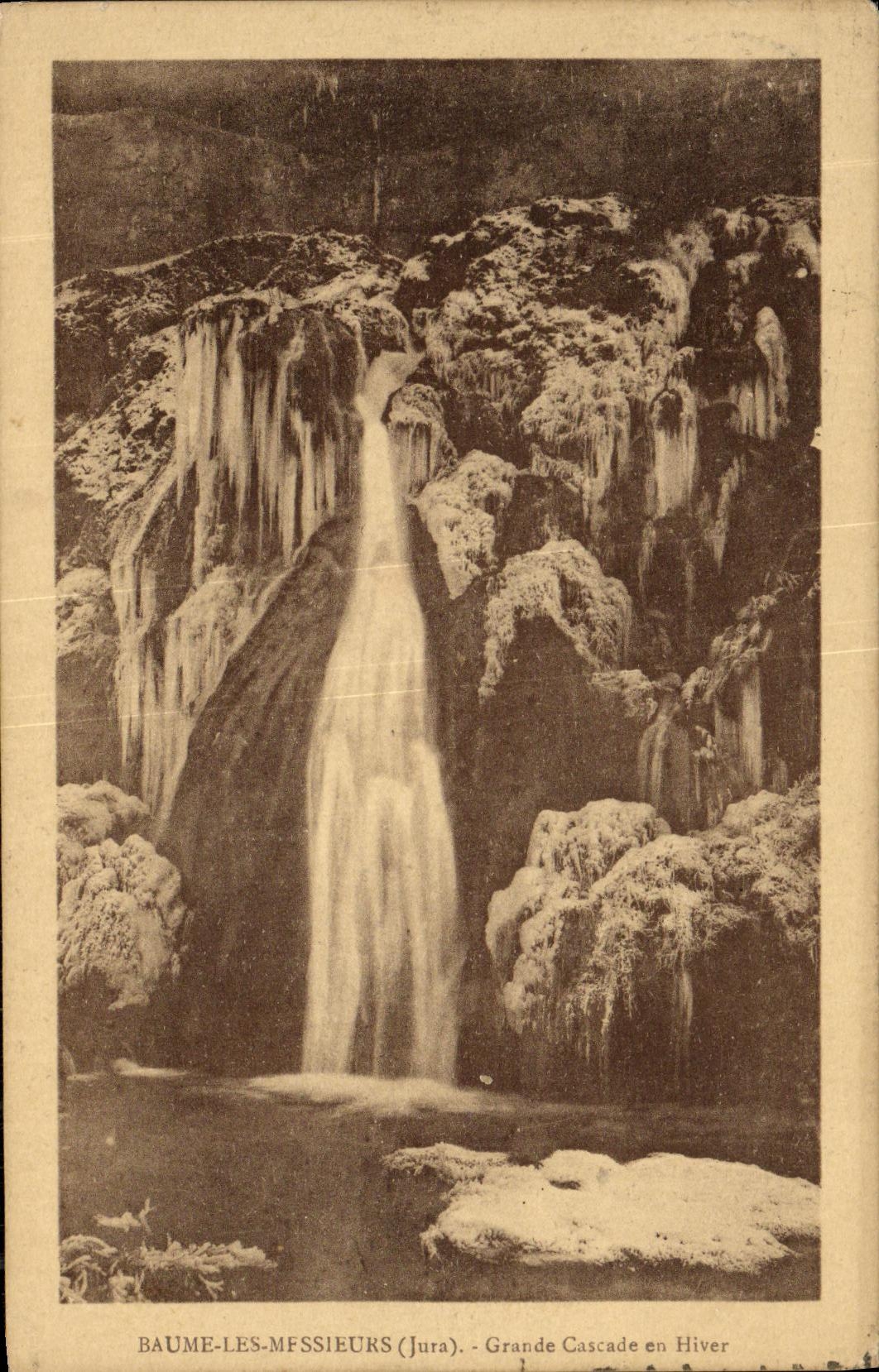 Baume-les-Messieurs (Jura) — Grande Cascade en Hiver — éditeur non identifié