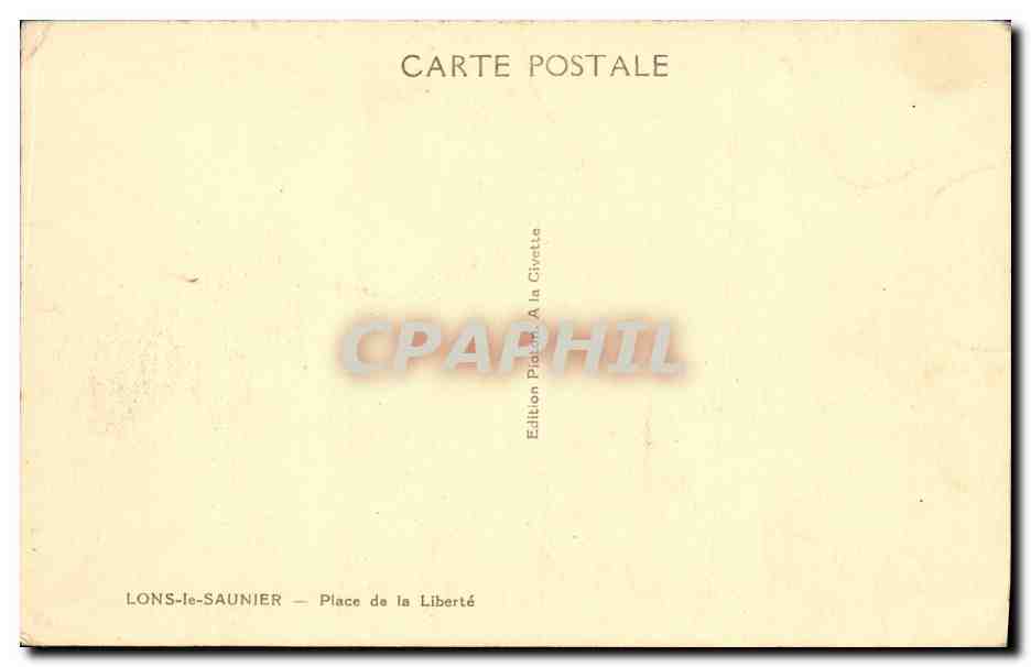 Lons-le-Saunier — Place de la Liberté — Édition La Givette — Verso