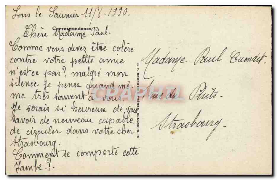 Lons-le-Saunier (Jura) — Place de la Liberté et Théâtre — Verso