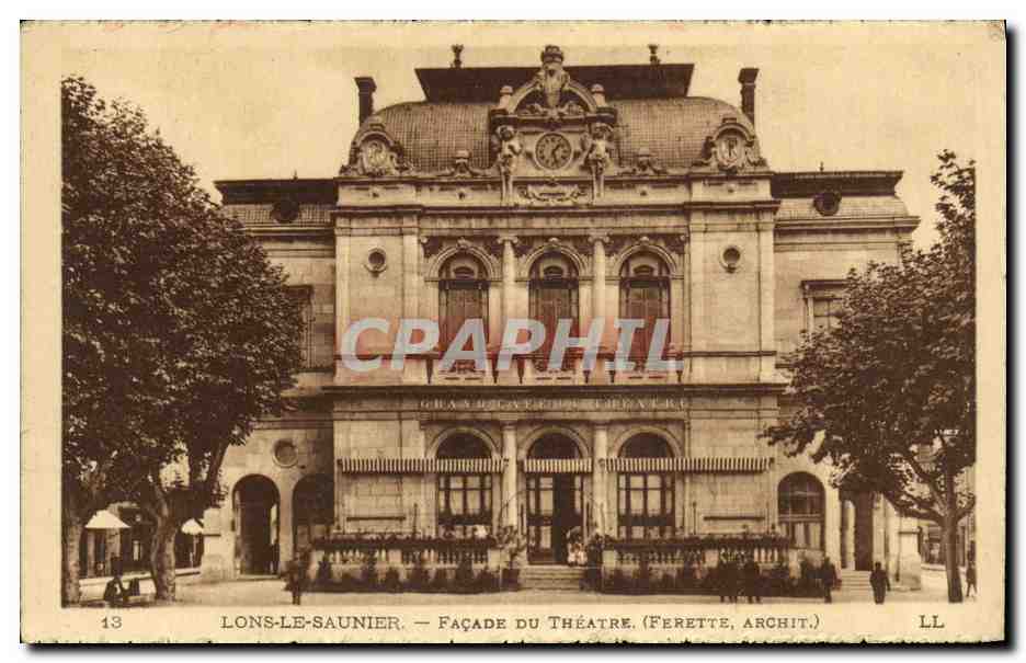 Lons-le-Saunier — Façade du Théâtre — Ferette, Architecte