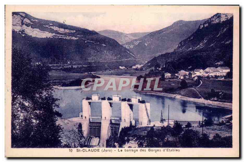 CPA St Claude Le barrage des Gorges d Etables