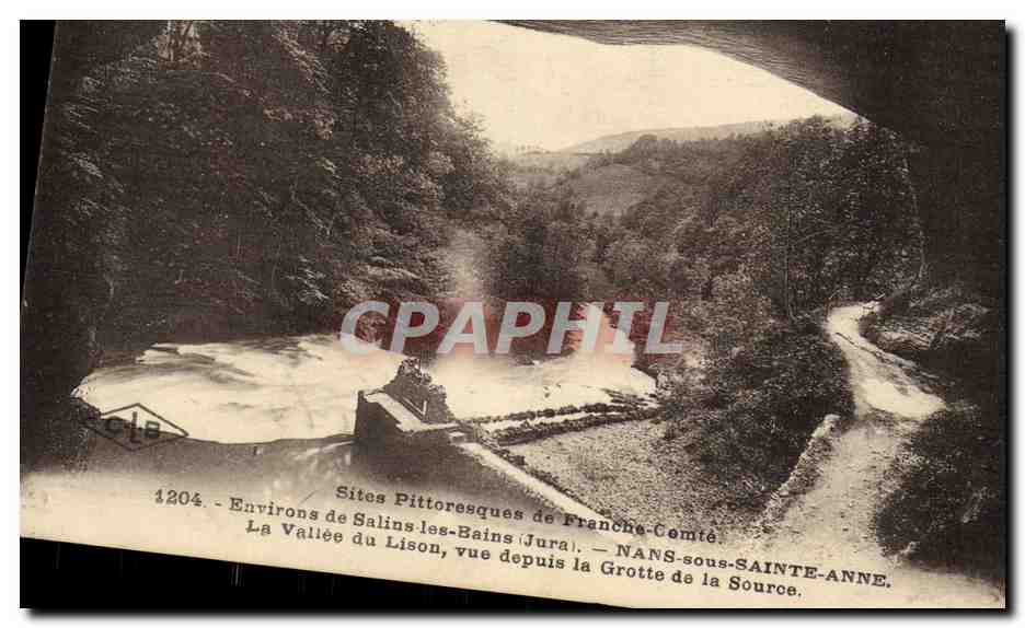La Vallée du Lison, vue depuis la Grotte de la Source — Nans-sous-Sainte-Anne — Sites Pittoresques de Franche-Comté, n°1204
