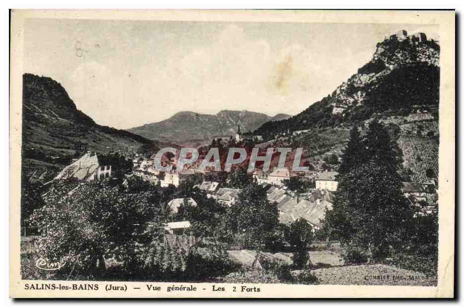 CPA Salins les Bains Vue generale Les 2 Forts