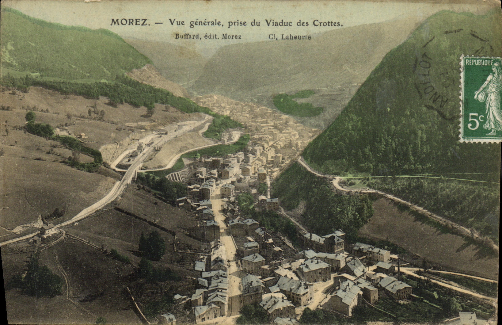 CPA Morez Vue generale prise du Viadu des Crottes
