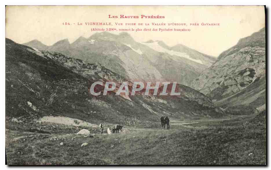 Le Vignemale, Vue prise de la Vallée d'Ossoue, près Gavarnie — Les Hautes Pyrénées — n° 154