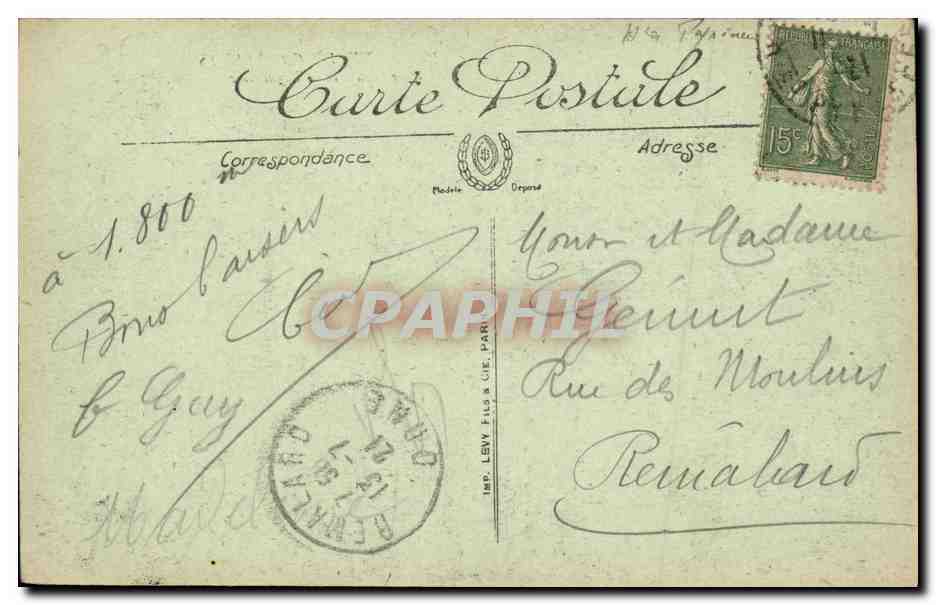 CPA Environs de Cauterets La Lac Gaube et le Vignemale — Rückseite