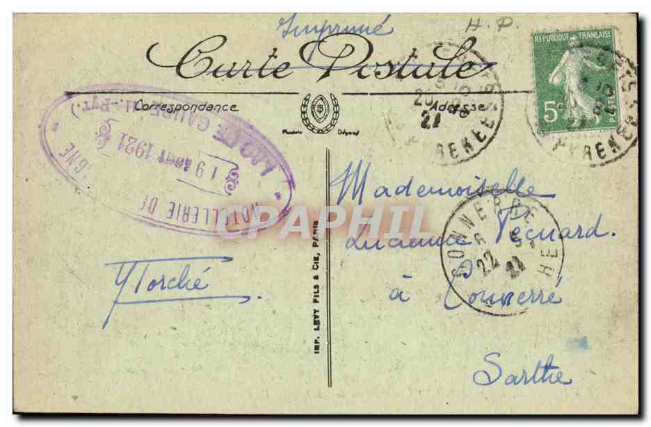Env. de Cauterets — Le Lac de Gaube et le Vignemale — LL. — N° 110 — Verso