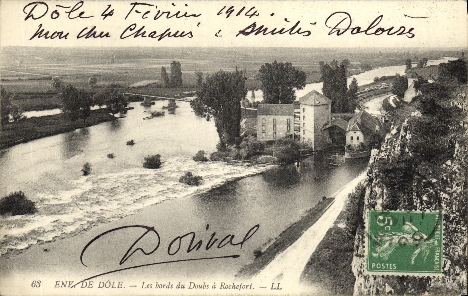 CPA Environs de Dole Les Bords Du Doubs a Rochefort