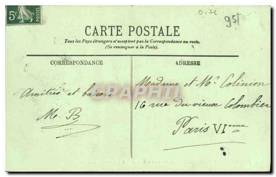 CPA Chateau de Chantilly Le Chatelet et la Chapelle — Verso