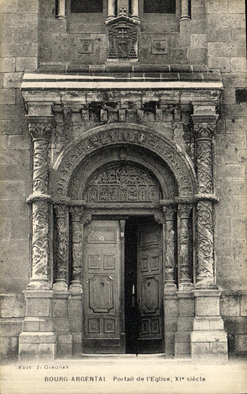 CPA Bourg Argental Portail de l eglise 