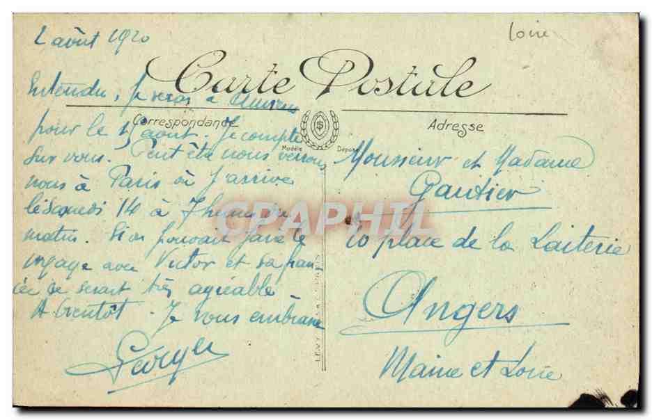 CPA Rive De Gier La Vallee d Egarande Le Pont d Arcole — Back